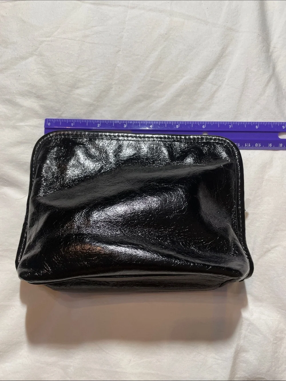 HOBO Black Leather Cosmetic Pouch